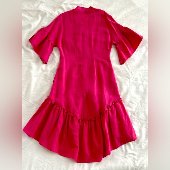 Chloe Kristyn High Low Dress | X-Small | Hot Pink - Picture 4 of 4